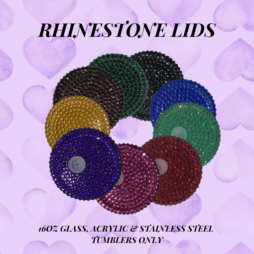 RHINESTONE TUMBLER LIDS
